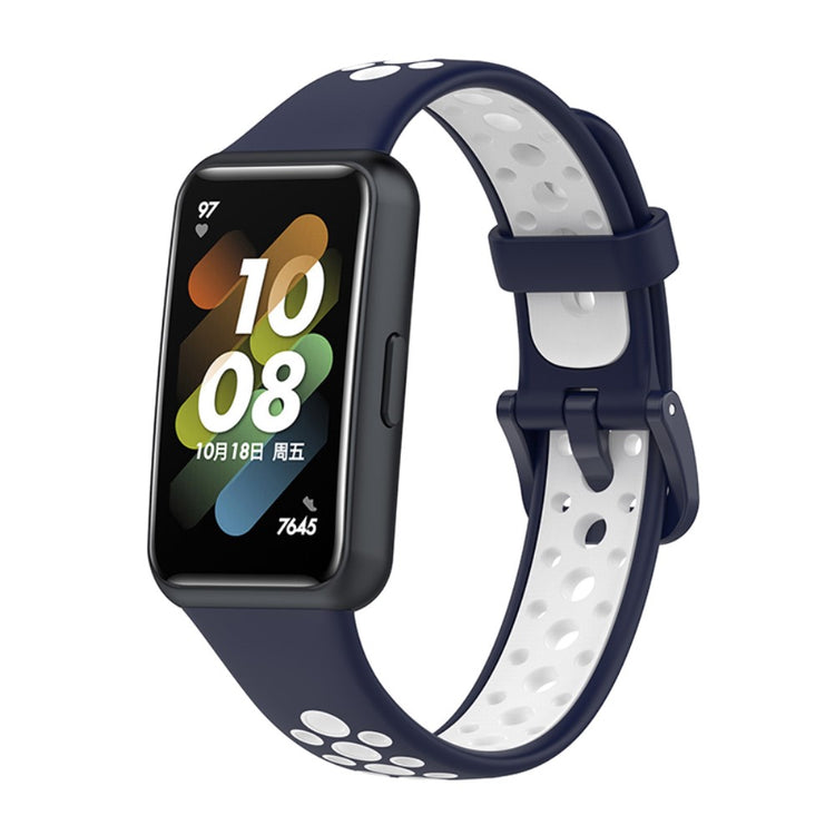 Vildt godt Huawei Band 7 Silikone Rem - Blå#serie_1