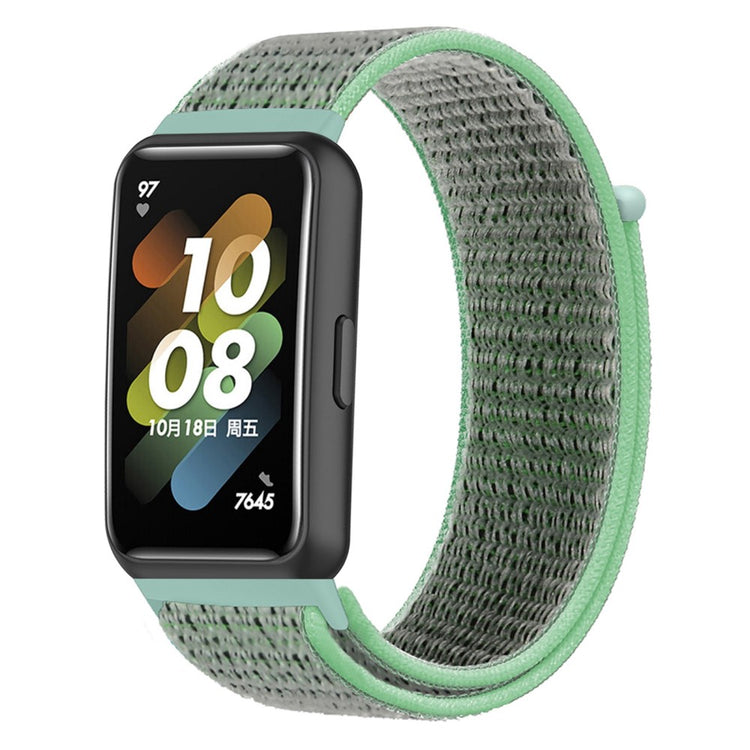 Vildt fint Huawei Band 7 Nylon Rem - Grøn#serie_12