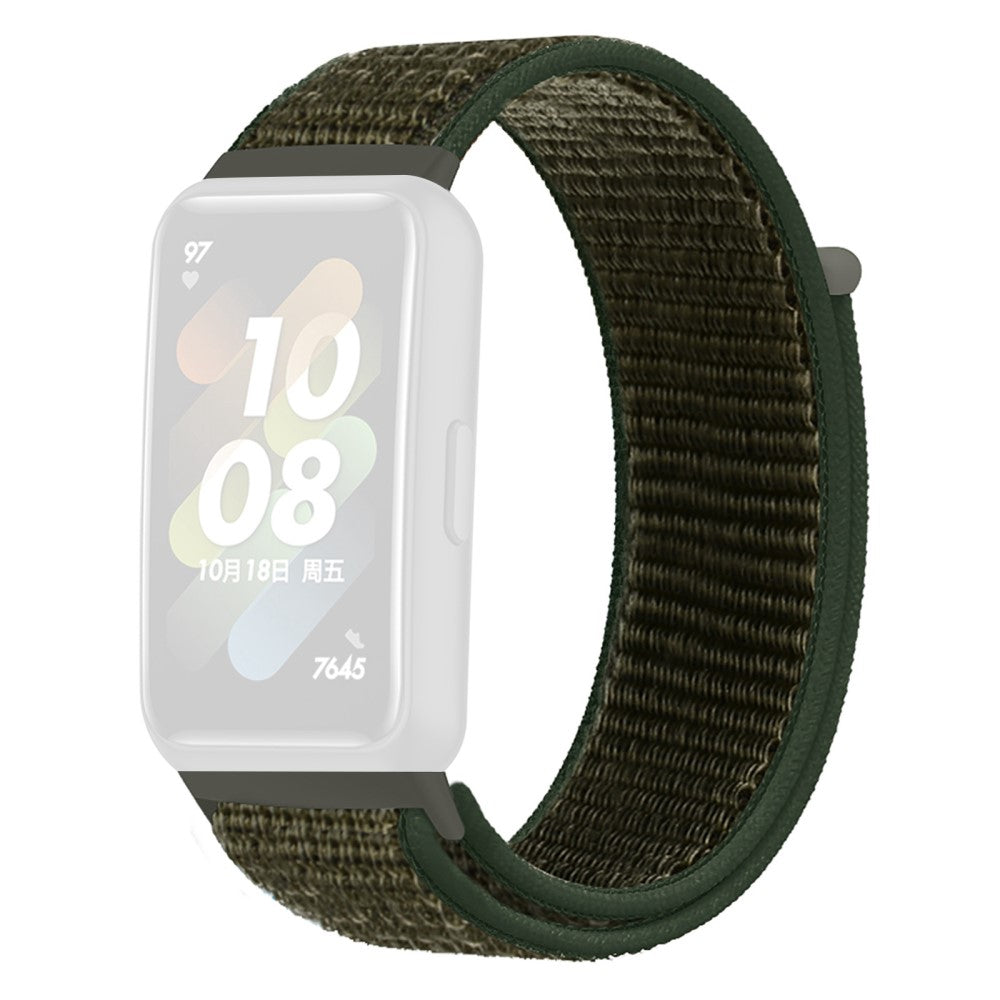 Vildt fint Huawei Band 7 Nylon Rem - Grøn#serie_17