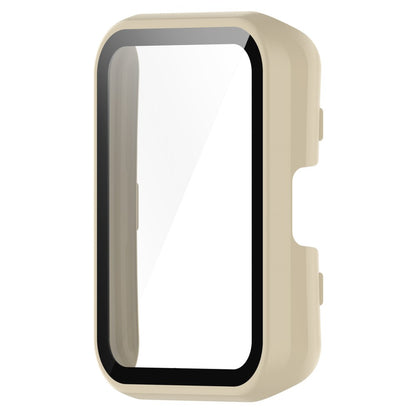 Super Fint Huawei Watch Fit 2 Cover med Skærmbeskytter i Plastik og Hærdet Glas - Beige#serie_5