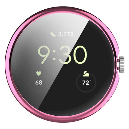Godt Google Pixel Watch Cover med Skærmbeskytter i Silikone - Pink#serie_5