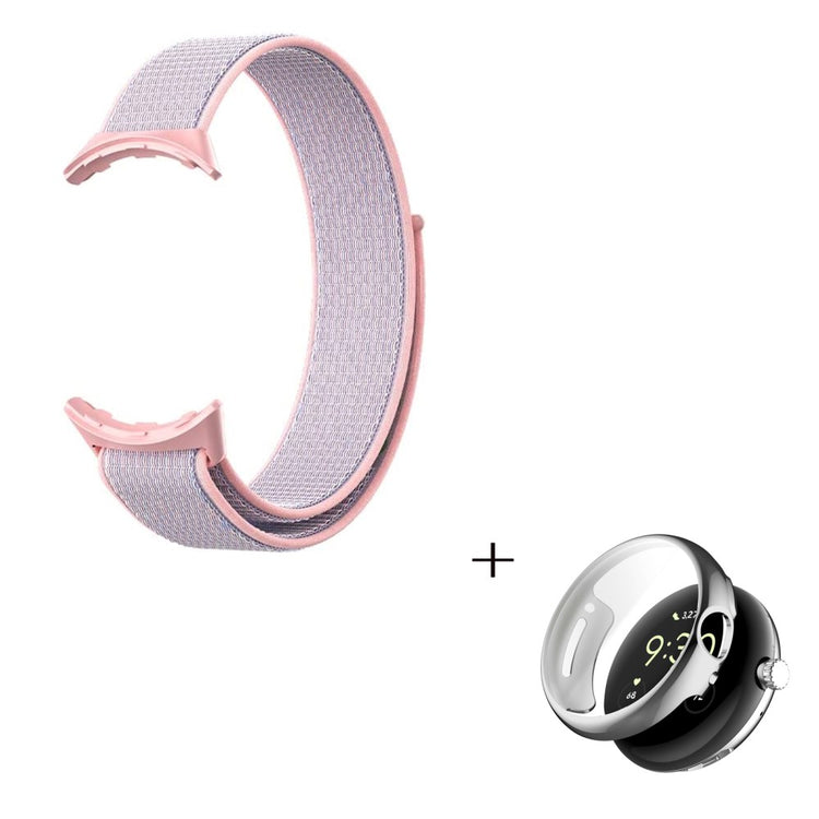 Mega nydelig Google Pixel Watch Plastik og Nylon Rem - Pink#serie_3