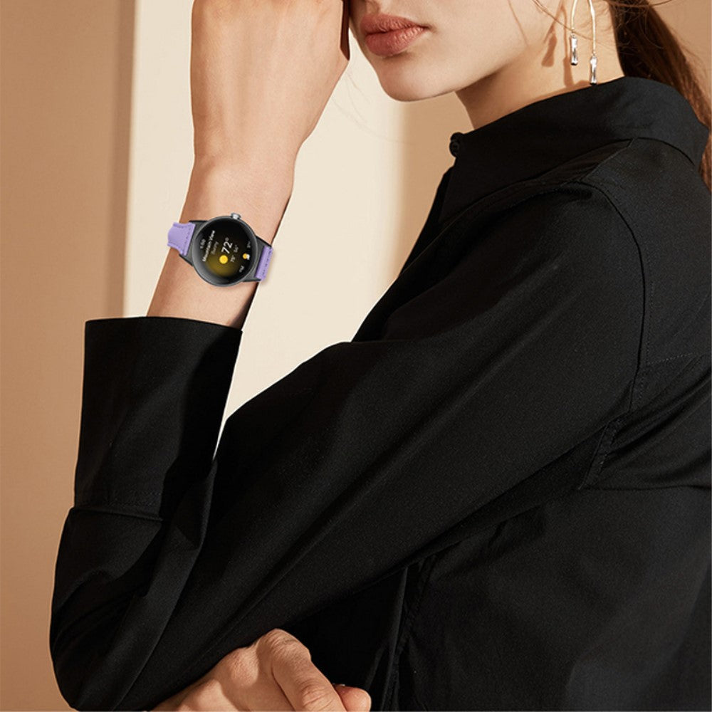 Meget fantastisk Google Pixel Watch Ægte læder Rem - Lilla#serie_10