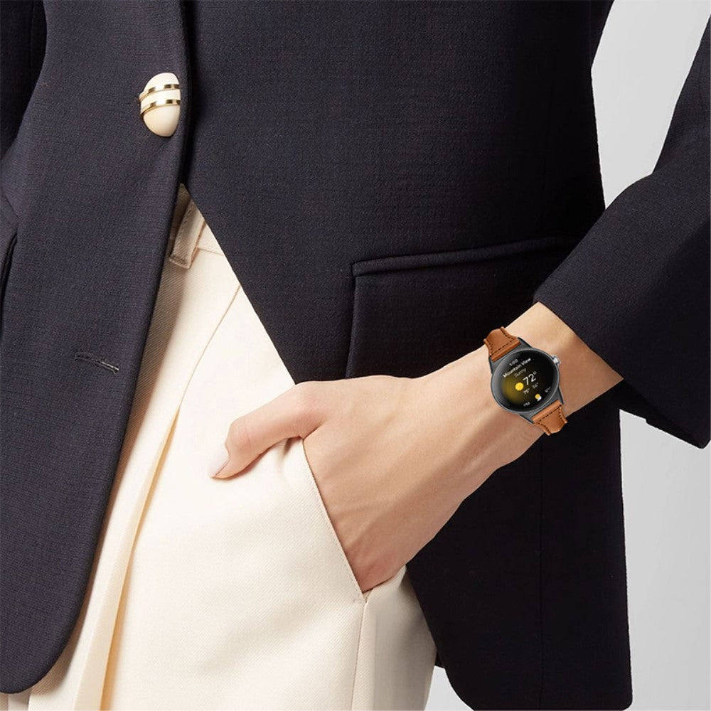 Meget fantastisk Google Pixel Watch Ægte læder Rem - Brun#serie_15