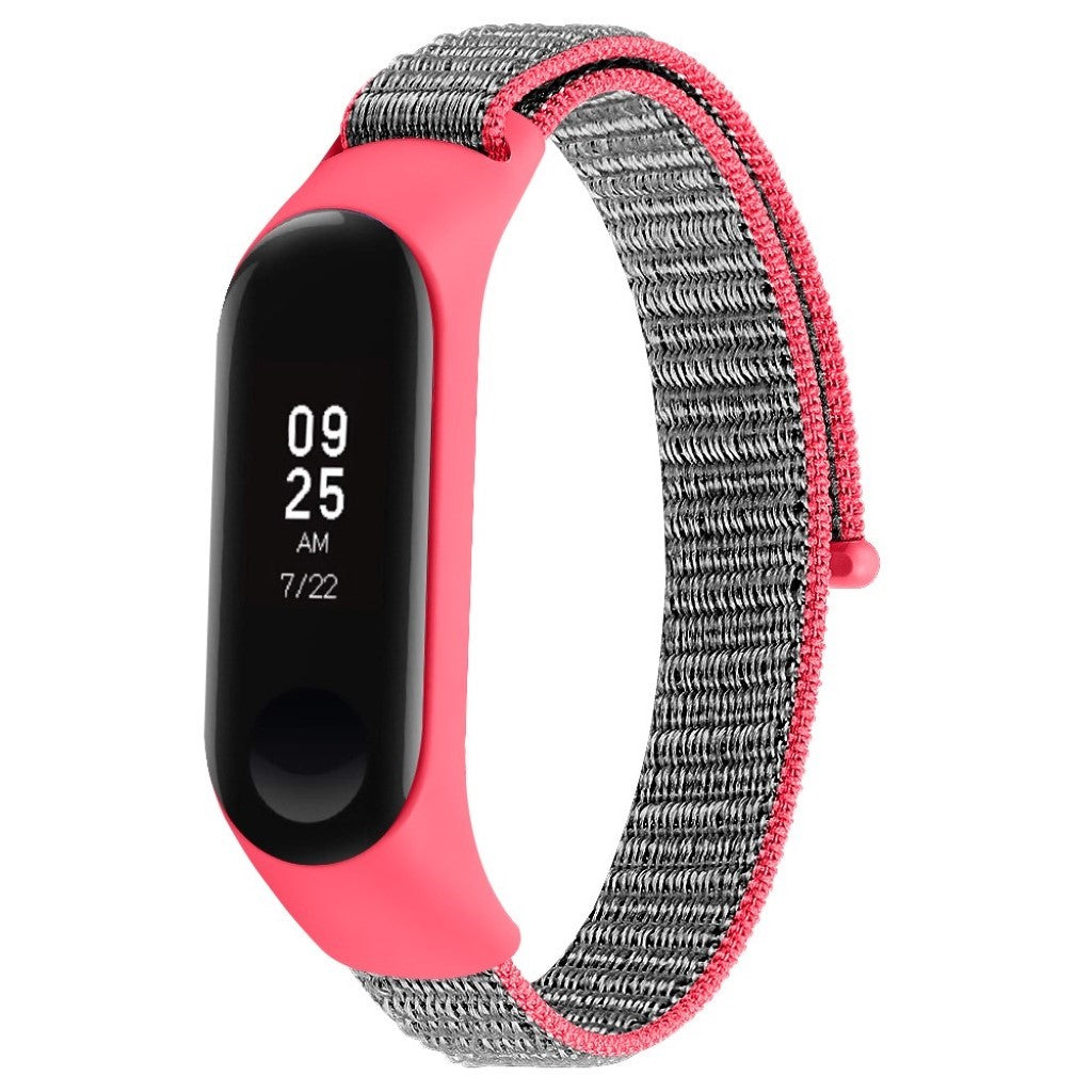 Smuk Xiaomi Mi Smart Band 4 / Xiaomi Mi Band 3 Nylon Rem - Rød#serie_6