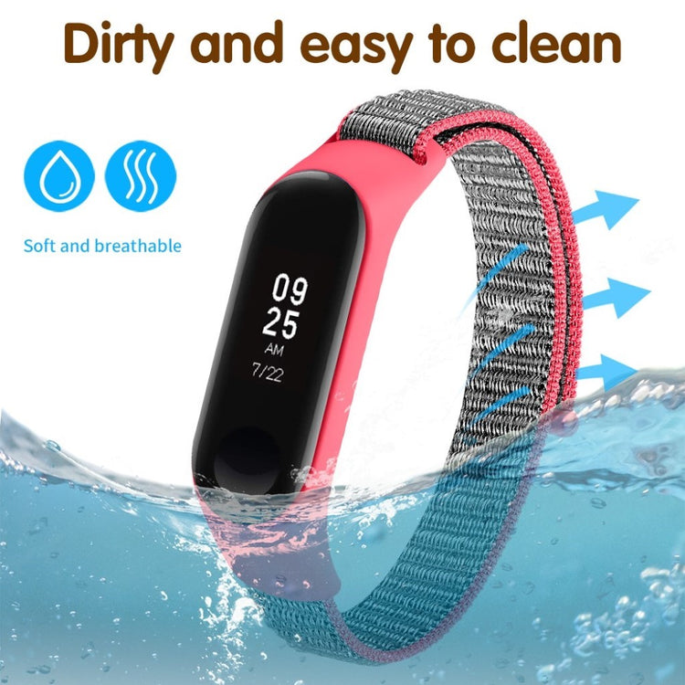 Smuk Xiaomi Mi Smart Band 4 / Xiaomi Mi Band 3 Nylon Rem - Rød#serie_6