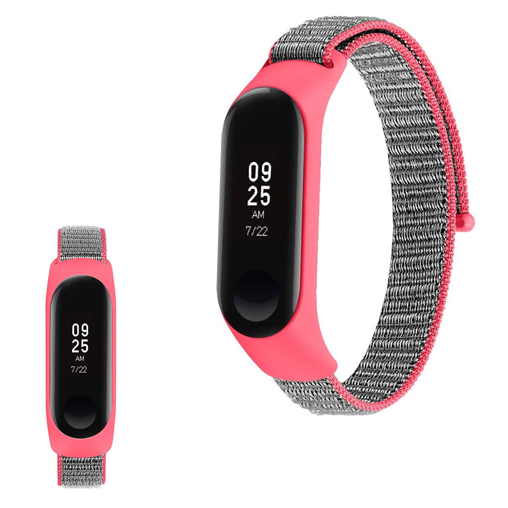 Smuk Xiaomi Mi Smart Band 4 / Xiaomi Mi Band 3 Nylon Rem - Rød#serie_6