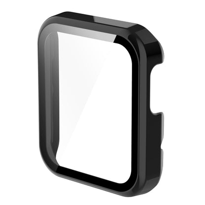 Super Fed Xiaomi Mi Watch Lite / Xiaomi Redmi Watch Cover med Skærmbeskytter i Plastik og Hærdet Glas - Sort#serie_1