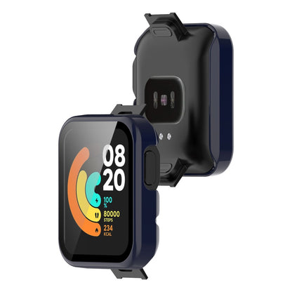Super Fed Xiaomi Mi Watch Lite / Xiaomi Redmi Watch Cover med Skærmbeskytter i Plastik og Hærdet Glas - Blå#serie_6