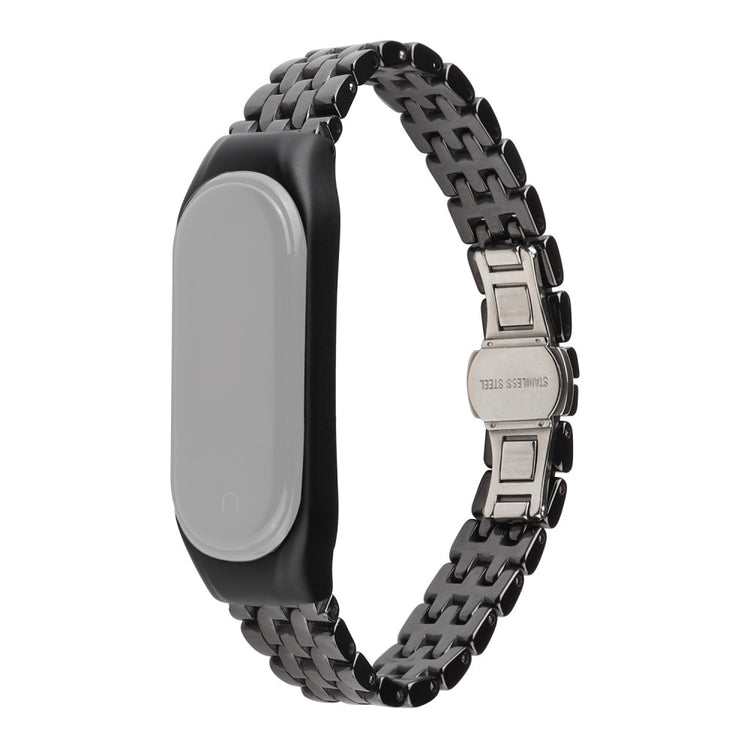 Solid Xiaomi Mi Smart Band 6 / Xiaomi Mi Band 5 Metal Rem - Sort#serie_1