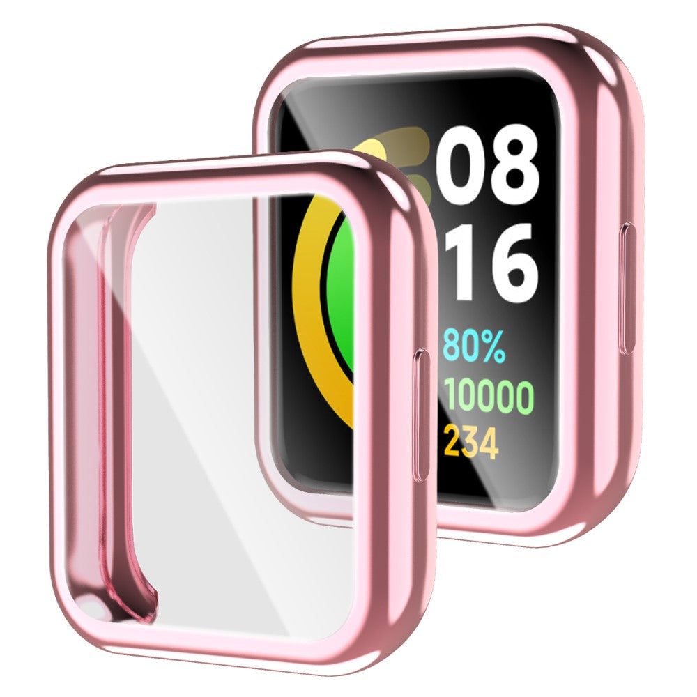 Super Pænt Xiaomi Redmi Watch 2 Cover med Skærmbeskytter i Silikone - Pink#serie_3