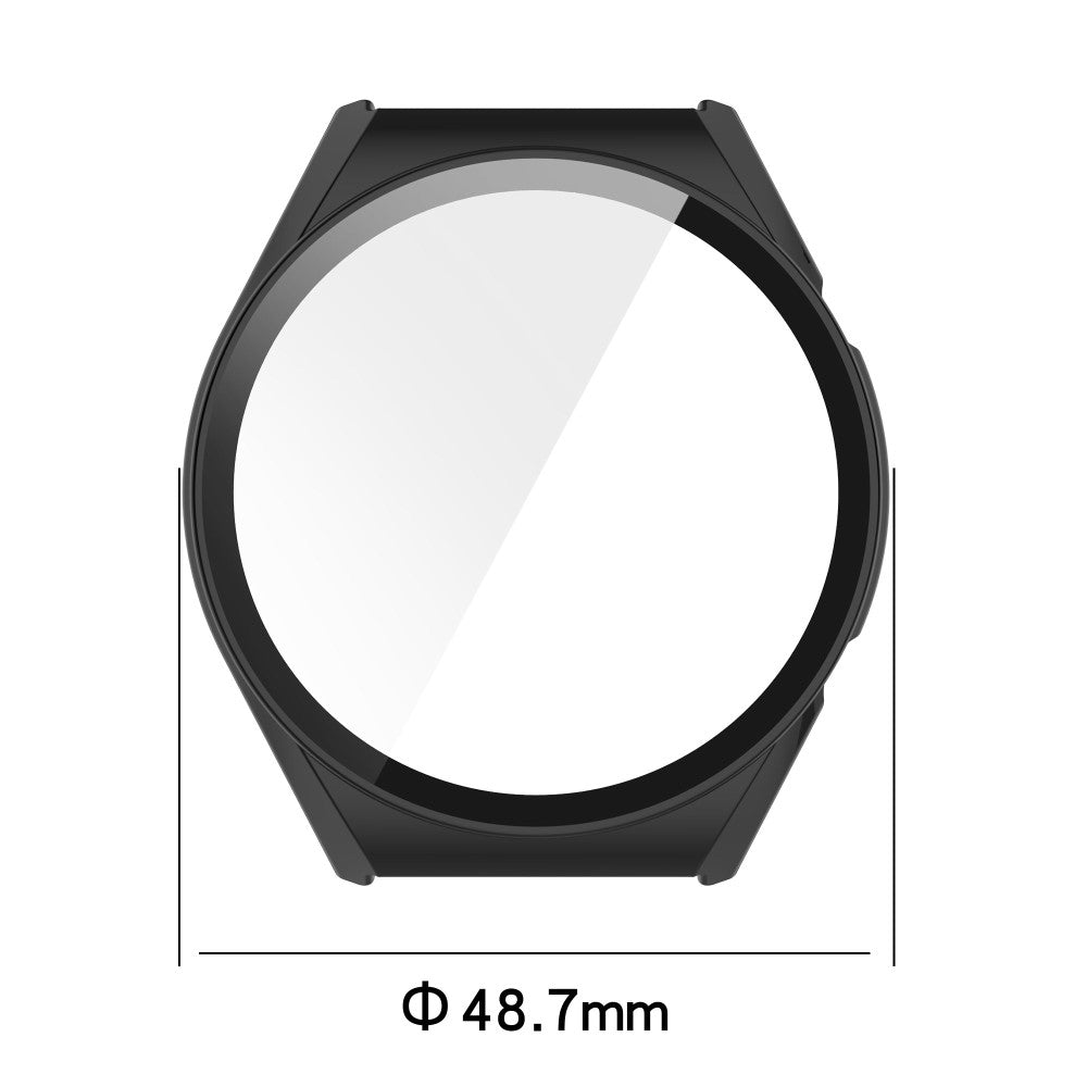 Godt Xiaomi Watch S1 Cover med Skærmbeskytter i Plastik og Hærdet Glas - Pink#serie_4