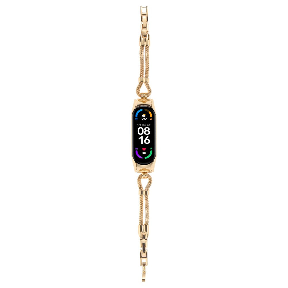 Meget flot Xiaomi Mi Band 7 Metal Urrem - Guld#serie_4