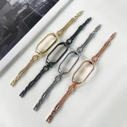 Meget flot Xiaomi Mi Band 7 Metal Urrem - Guld#serie_4