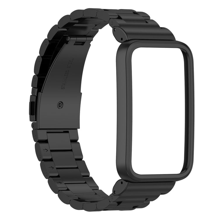 Rigtigt hårdfør Xiaomi Mi Band 7 Pro Metal Rem - Sort#serie_028