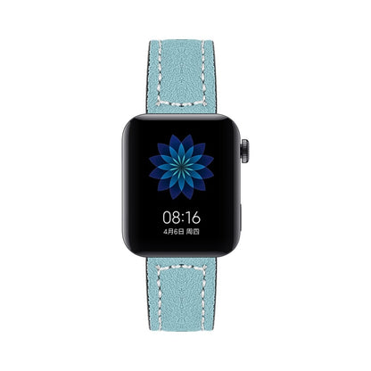 Mega slidstærk Xiaomi Mi Watch Ægte læder Rem - Blå#serie_3
