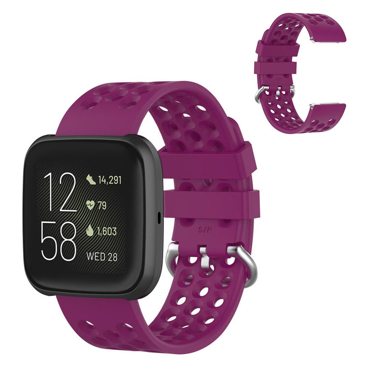 Sejt Fitbit Versa 2 / Fitbit Versa Lite Silikone Urrem - Lilla#serie_10