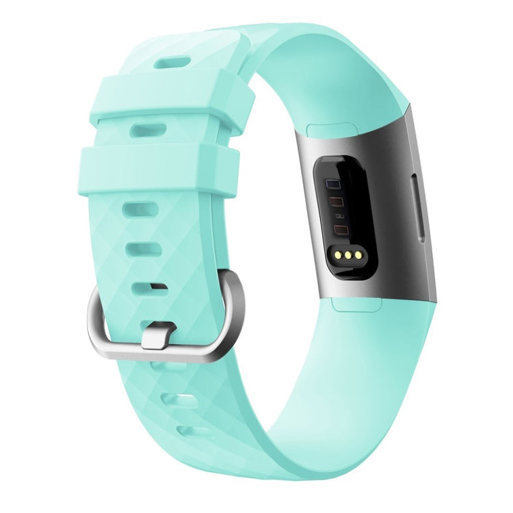 Mega sejt Fitbit Charge 4 / Fitbit Charge 3 Silikone Rem - Størrelse: L - Grøn#serie_7