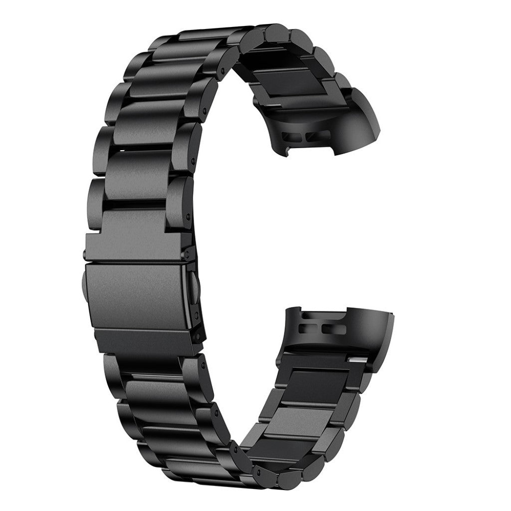 Mega fint Fitbit Charge 4 / Fitbit Charge 3 Metal Rem - Sort#serie_1