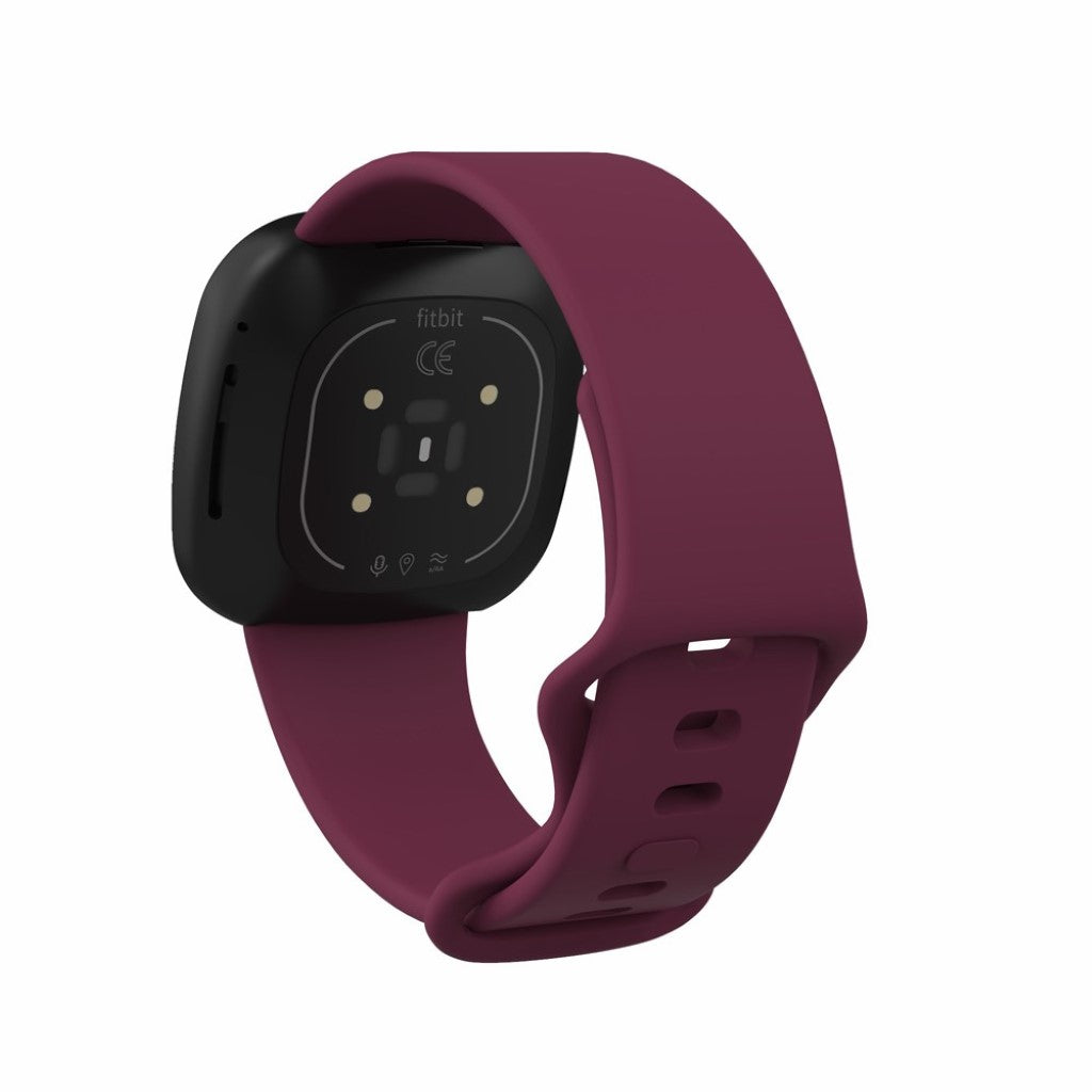 Helt vildt sejt Fitbit Versa 3 / Fitbit Sense Silikone Rem - Størrelse: L - Lilla#serie_11