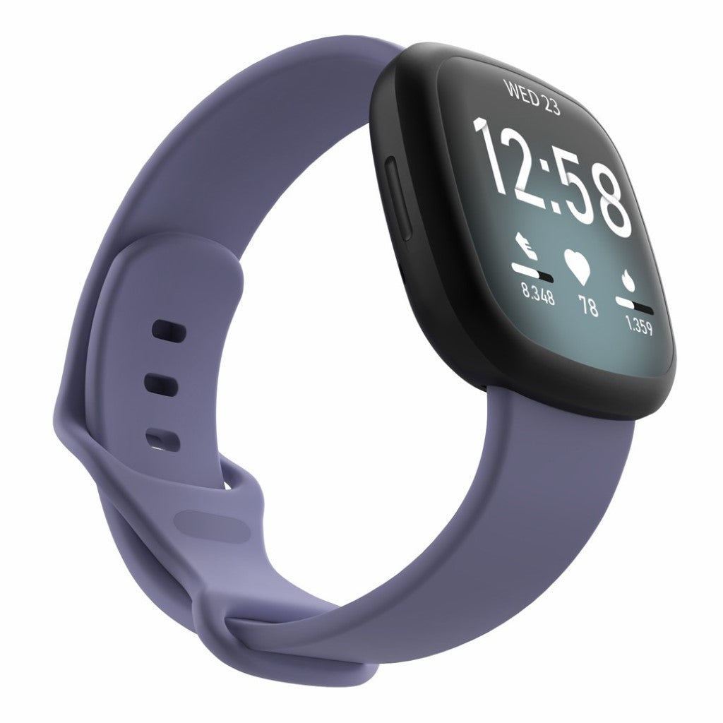 Helt vildt sejt Fitbit Versa 3 / Fitbit Sense Silikone Rem - Størrelse: L - Lilla#serie_17