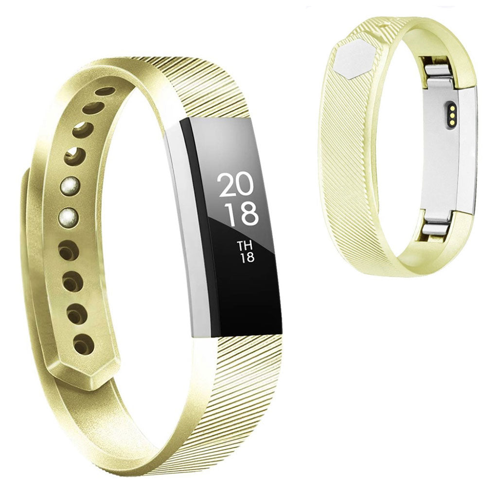 Rigtigt rart Fitbit Alta Silikone Rem - Størrelse: S - Guld#serie_3