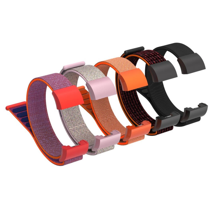 Smuk Fitbit Charge 2 Nylon Rem - Pink#serie_5