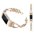 Bracelet confortable en métal et strass pour Fitbit Charge 2