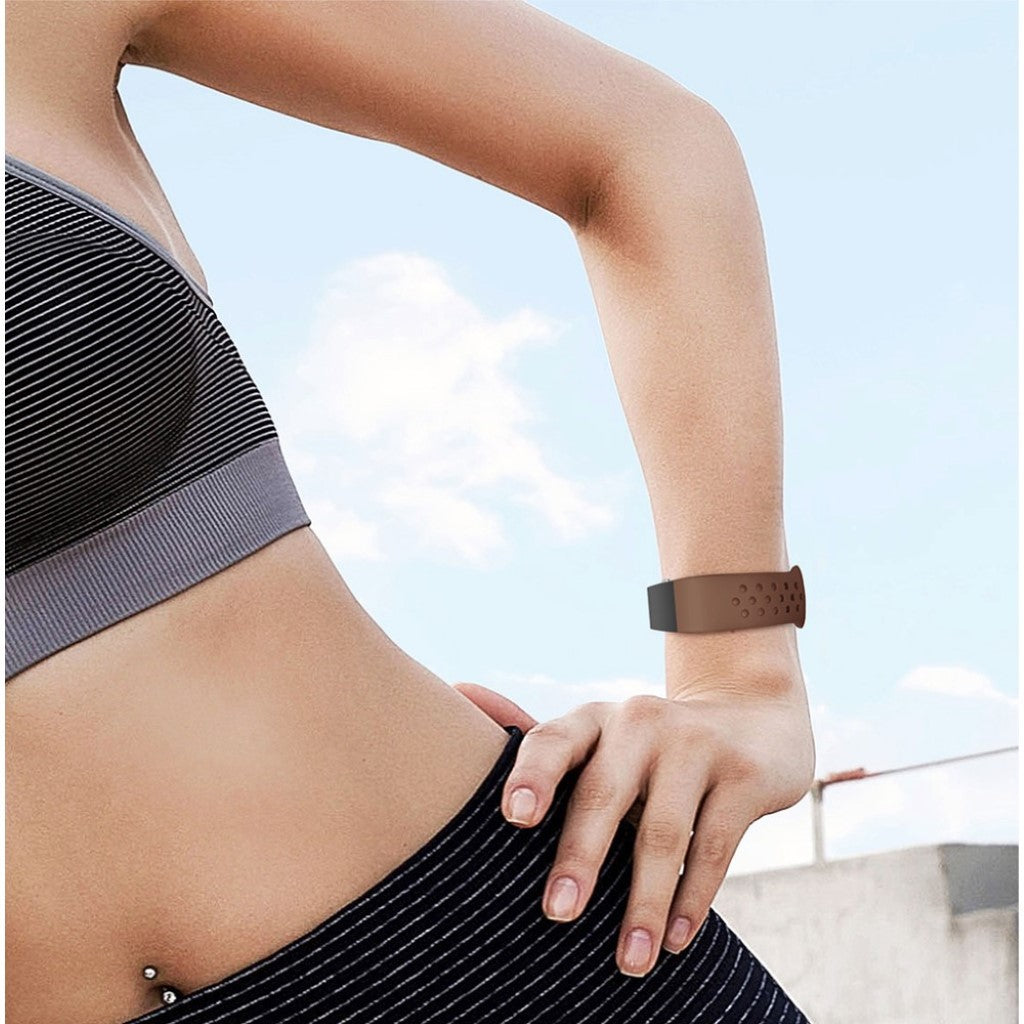Meget elegant Fitbit Charge 2 Silikone Rem - Brun#serie_10