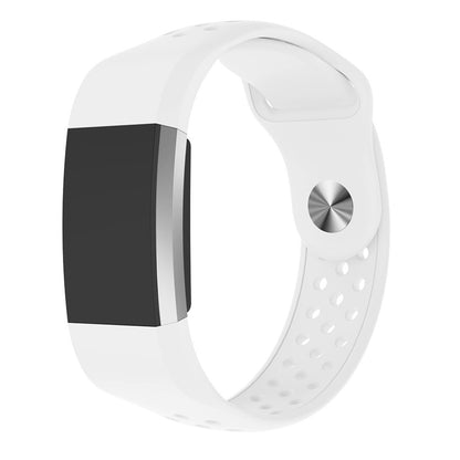 Meget elegant Fitbit Charge 2 Silikone Rem - Hvid#serie_2