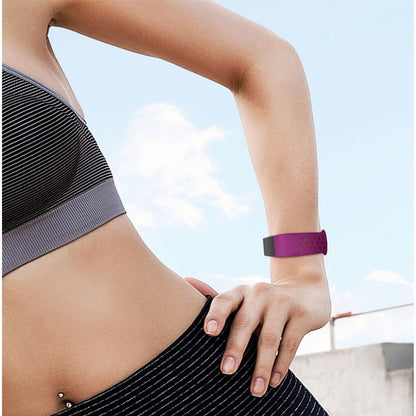 Meget elegant Fitbit Charge 2 Silikone Rem - Lilla#serie_9
