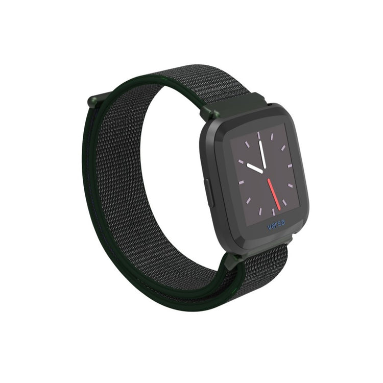 Super hårdfør Fitbit Versa Nylon Rem - Grøn#serie_1