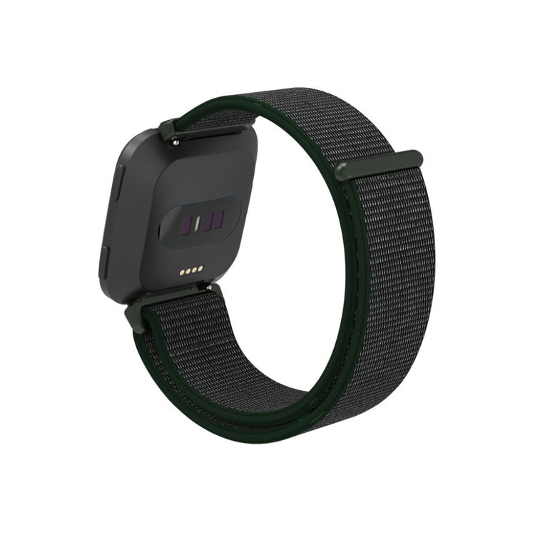 Super hårdfør Fitbit Versa Nylon Rem - Grøn#serie_1