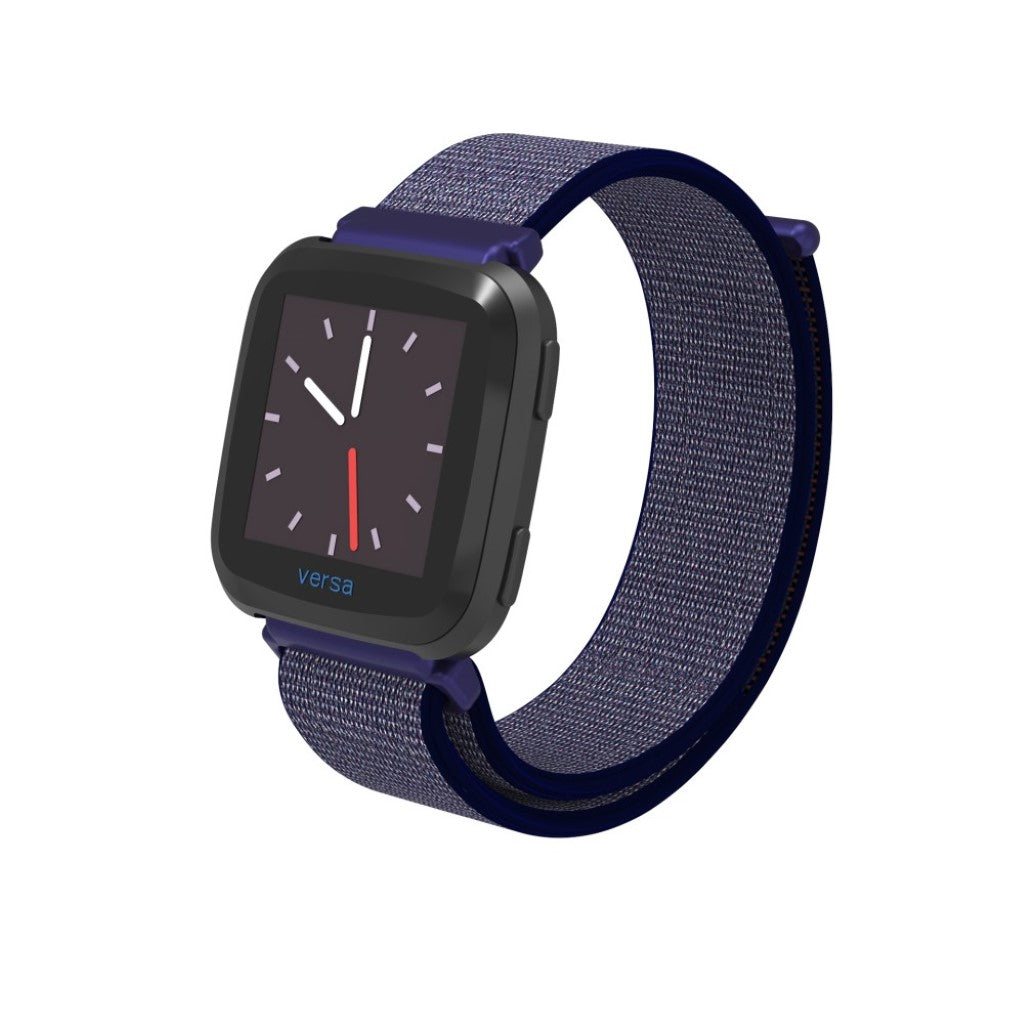 Super hårdfør Fitbit Versa Nylon Rem - Blå#serie_3