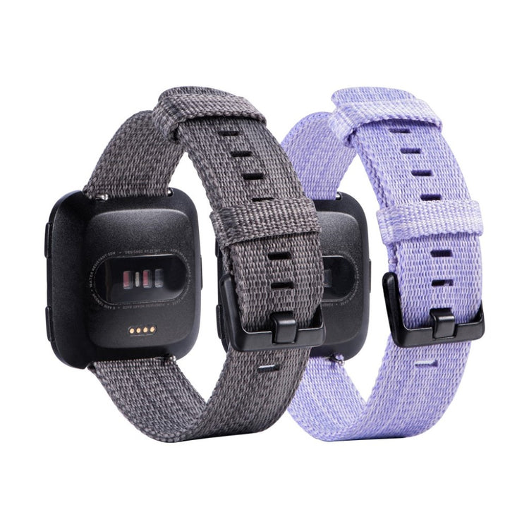 Fantastisk Fitbit Versa Nylon Rem - Sort#serie_1