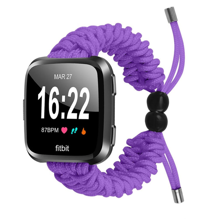 Rigtigt nydelig Fitbit Versa Nylon Rem - Lilla#serie_2