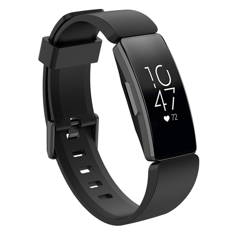 Komfortabel Fitbit Inspire Silikone Rem - Sort#serie_1