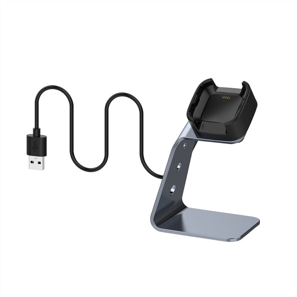 Metal Fitbit Versa Lite Ladestation - Sølv#serie_1