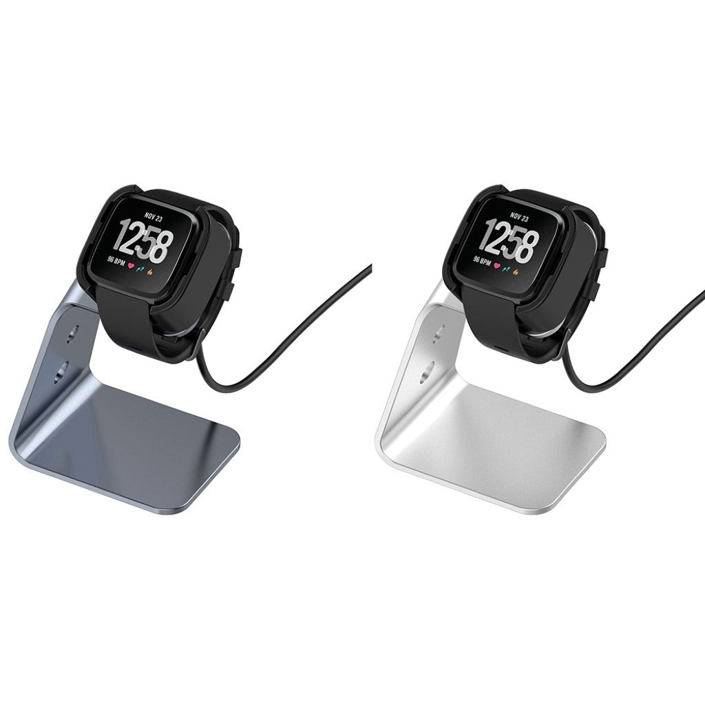 Metal Fitbit Versa Lite Ladestation - Sølv#serie_1