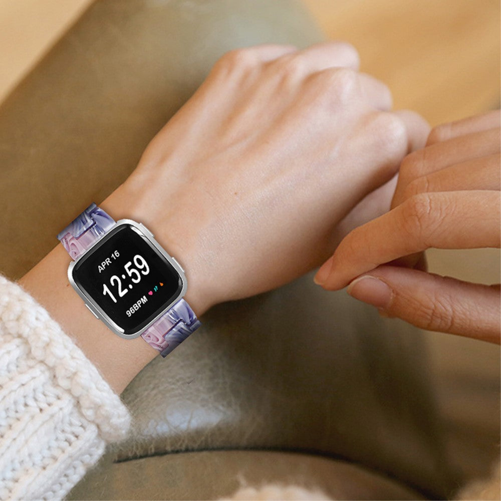 Vildt smuk Fitbit Versa 2 / Fitbit Versa Lite  Urrem - Lilla#serie_4