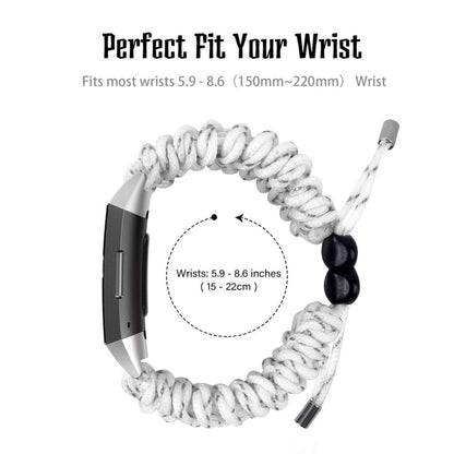 Meget skøn Fitbit Charge 3 / Fitbit Charge 4 Nylon Rem - Hvid#serie_10