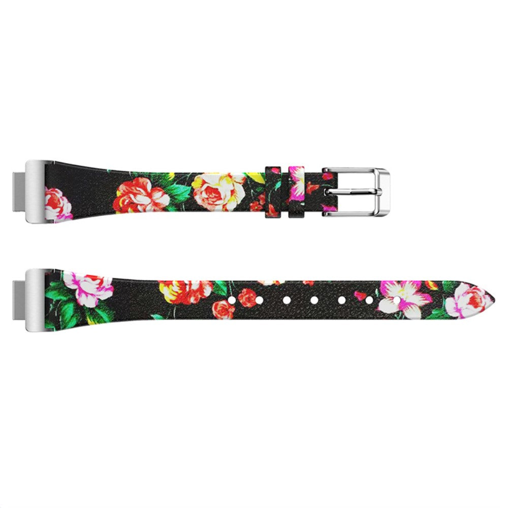 Vildt rart Fitbit Ace 2 / Fitbit Inspire Ægte læder Rem - Sort#serie_4