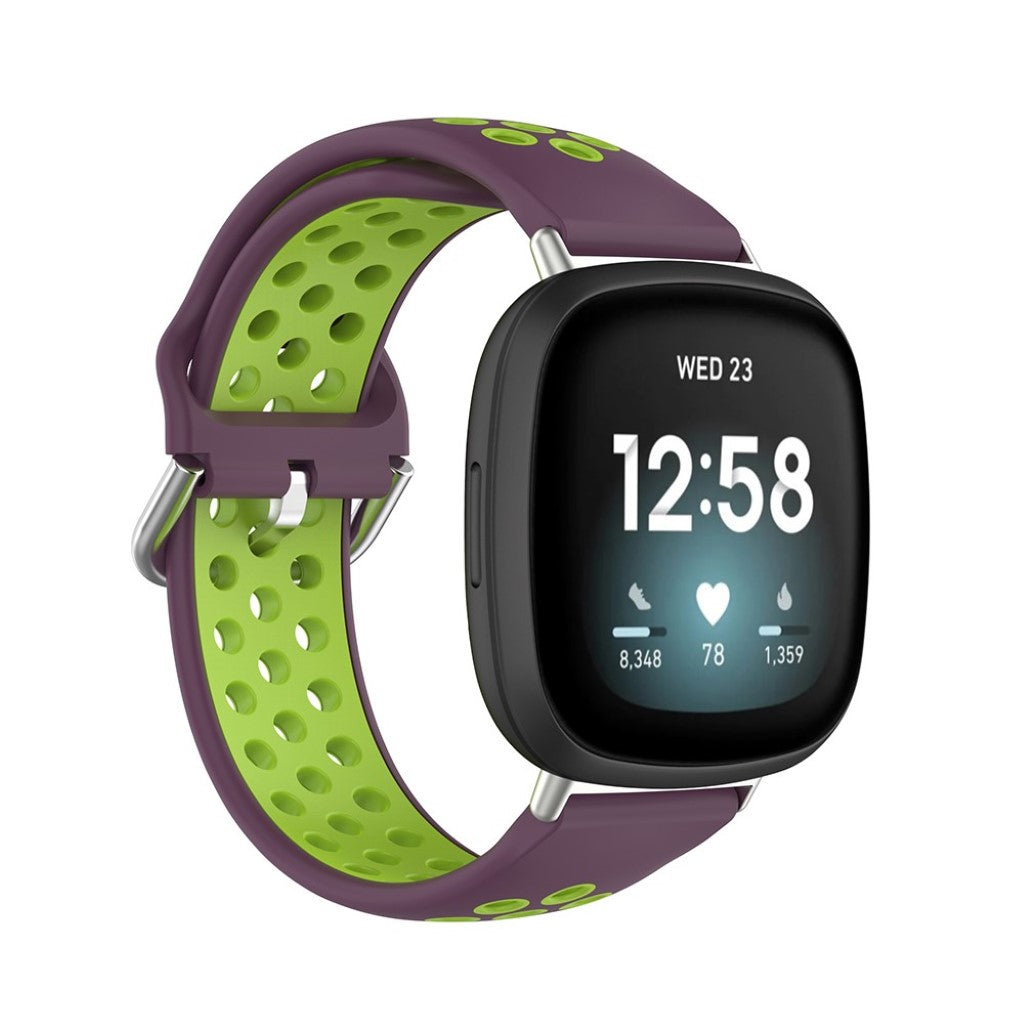 Mega fint Fitbit Versa 3 / Fitbit Sense Silikone Rem - Flerfarvet#serie_15