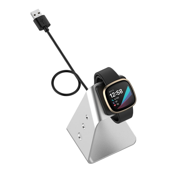 Metal Fitbit Versa 3 / Fitbit Sense Ladestation - Sølv#serie_2