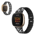 Super Cool Fitbit Versa 3 / Fitbit Sense Metallo E Strass Cinturino