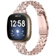 Exquisite Fitbit Versa 3 Metal and Rhinestone Strap (bracelet en métal et en strass)
