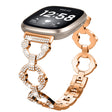 Modisch Fitbit Versa 3 Metall und Strass armband