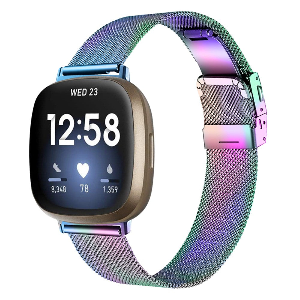 Super nydelig Fitbit Sense / Fitbit Versa 3 Metal Rem - Flerfarvet#serie_5