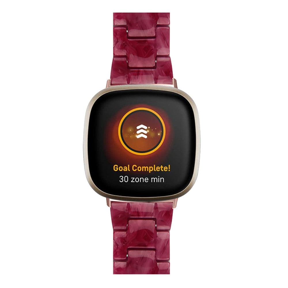 Superflot Fitbit Sense / Fitbit Versa 3 Plastik Rem - Rød#serie_1