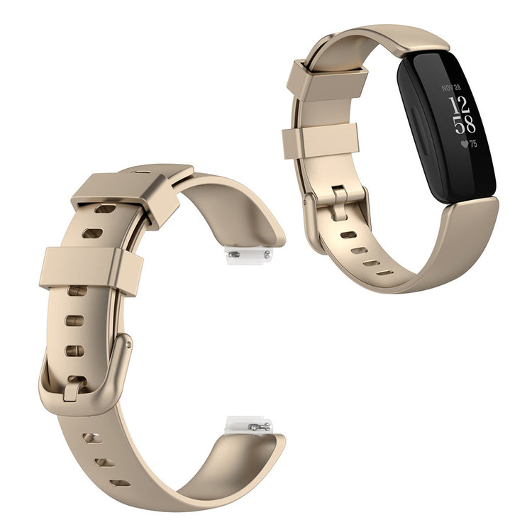 Glimrende Fitbit Inspire 2 Silikone Rem - Størrelse: S - Guld#serie_13